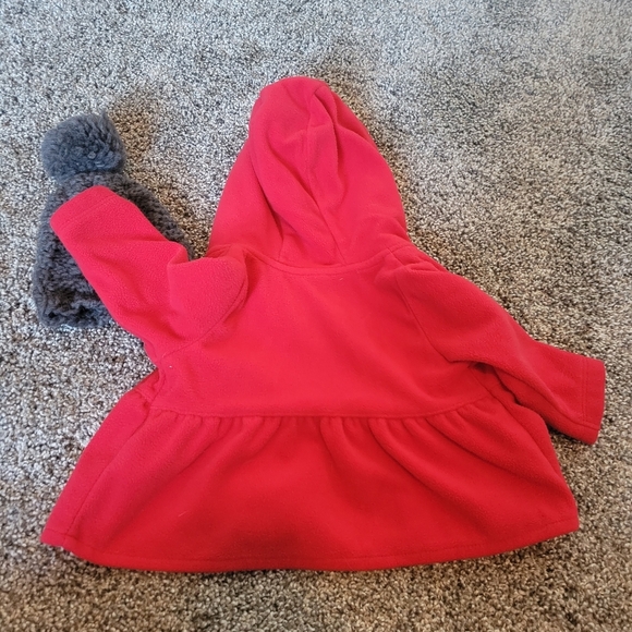 Carter's Baby red winter coat peacoat and hat size 3 months - Picture 8 of 8